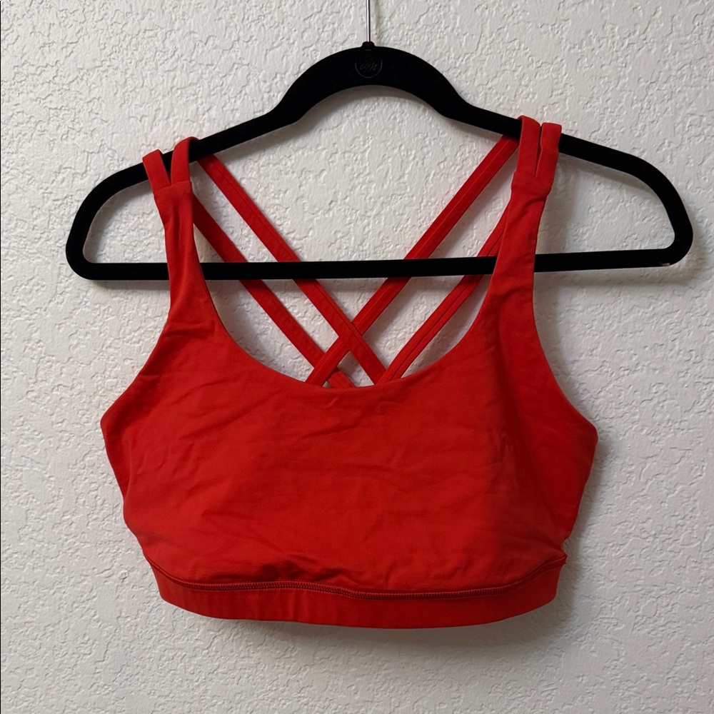 lululemon athletica Fiery Red Strappy Sports Bra